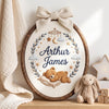Sleepy Animal Nursery Decor: Custom Moon and Stars Baby Gift