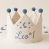 Personalized Celestial Night Sky Birthday Crown: Moon & Shooting Stars