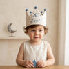 Personalized Celestial Night Sky Birthday Crown: Moon & Shooting Stars