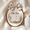 Hand-Embroidered Duckling Hoop: Custom Baby Room Decor