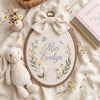 Custom Embroidered Wildflower Name Hoop: Personalized Welcome Home Gift