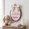 Personalized Woodland Baby Name Sign: Custom Striped Nursery Decor