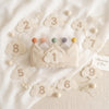 Hand-Embroidered Cloud & Milestone Linen Hat, Keepsake Gift for First Birthday Party