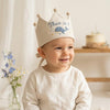 Cottage Goose Embroidered Baby Crown: First Birthday Keepsake for Boys and Girls