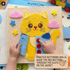 Personalized Bunny Quiet Book, Animal World Felt Activity Book for Toddlers (Montessori Sensory Toy)