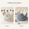 Personalized Celestial Night Sky Birthday Crown: Moon & Shooting Stars