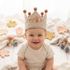 Hand-Embroidered Bear or Fox Linen Party Hat: First Birthday Keepsake