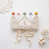Hand-Embroidered Cloud & Milestone Linen Hat, Keepsake Gift for First Birthday Party
