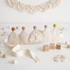 Hand-Embroidered Cloud & Milestone Linen Hat, Keepsake Gift for First Birthday Party