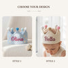 Personalized Toddler Party Hat: Hand-Stitched Daisy Linen Crown, Baby Birthday Crown