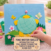 Personalized Bear Quiet Book, Animal World Felt Activity Book for Toddlers (Montessori Sensory Toy)