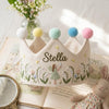 Embroidered Fairy & Butterfly Design, Personalized Toddler Cake Smash Gift, Birthday Keepsake Crown for Babies
