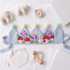 Personalized Linen Duck Goose Garden Crown, Hand-Embroidered Name, Toddler Birthday Gift