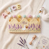 Personalized Linen Duck Garden Crown, Hand-Embroidered Goose Bonnet (First Birthday Gift)