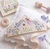 Personalized Linen Fairy Birthday Crown, Hand-Embroidered Hat, First Birthday Keepsake for Babies