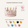 Personalized Linen Birthday Crown, Hand-Embroidered Name, First Birthday Keepsake