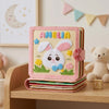 Personalized Bunny Quiet Book, Animal World Felt Activity Book for Toddlers (Montessori Sensory Toy)