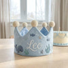 Embroidered Ocean Explorer Design: Personalized Boys' First Birthday Gift, Hand-Embroidered Linen Birthday Crown
