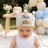Embroidered Ocean Explorer Design: Personalized Boys' First Birthday Gift, Hand-Embroidered Linen Birthday Crown