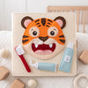 Personalized Tiger Quiet Book, Handmade Felt Activity Book for Toddlers (Montessori Sensory Toy)