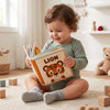 Personalized Tiger Quiet Book, Handmade Felt Activity Book for Toddlers (Montessori Sensory Toy)