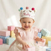 Custom 1st Birthday Crown: Personalized Linen Birthday Keepsake, Party Hat for Babies and Toddlers
