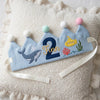 Personalized Embroidered Linen Birthday Crown: Space or Ocean Theme (1-3 Years)