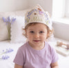 Personalized Linen Fairy Birthday Crown, Hand-Embroidered Hat, First Birthday Keepsake for Babies