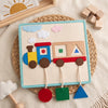 Personalized Panda Felt Quiet Book for Toddlers, Montessori Farm Toy Gift for Plane Travel