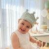 Personalized Plaid Crown: Embroidered Birth Date Birthday Hat, Toddler Keepsake Gift