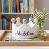 Custom Name & Birth Date Embroidery: Special Milestone Keepsake, First Birthday Crown for Babies