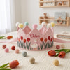 Personalized Linen Duck Garden Crown, Hand-Embroidered Goose Bonnet (First Birthday Gift)