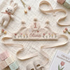 Personalized Linen Garden Birthday Crown, Hand-Embroidered Daisy Tulip Hat (First Birthday Keepsake)
