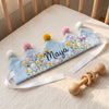 Personalized Linen Crown for Girls and Boys, Hand Stitched Milestone Hat, Duck Baby Crown