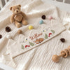 Hand-Stitched Woodland Animal Hat, Sweet Honey Bear & Fawn Crown, Baby Birthday Crown Keepsake