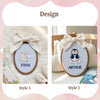 Custom Embroidered Sheep & Penguin Name Hoop: Striped Fabric Nursery Decor