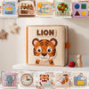 Personalized Tiger Quiet Book, Handmade Felt Activity Book for Toddlers (Montessori Sensory Toy)