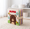 Personalized Bear Felt Quiet Book, Montessori Sensory Toy for Toddlers (10 Pages)