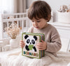 Personalized Panda Felt Quiet Book for Toddlers, Montessori Farm Toy Gift for Plane Travel