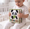 Personalized Panda Felt Quiet Book for Toddlers, Montessori Farm Toy Gift for Plane Travel