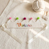 Custom 3D Knitted Cord Name Birthday Crown, Pink Linen Party Hat for Baby