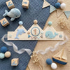 Personalized Felt Birthday Crown, Dolphin Whale Design, Changeable Numbers (1-9)