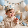 Personalized Felt Birthday Crown, Dolphin Whale Design, Changeable Numbers (1-9)