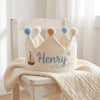Hand-Embroidered Baby Party Crown, First Birthday Keepsake for Boys and Girls, Autumn Birthday Hat