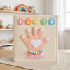 Personalized Butterflies Flowers Felt Quiet Book, Montessori Sensory Toy (7 or 11 Pages)
