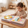 Personalized Butterflies Flowers Felt Quiet Book, Montessori Sensory Toy (7 or 11 Pages)