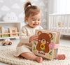 Personalized Teddy Bear Felt Quiet Book, Montessori Busy Book for Toddlers (Custom Name)