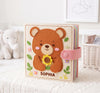 Personalized Teddy Bear Felt Quiet Book, Montessori Busy Book for Toddlers (Custom Name)