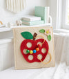 Personalized Rabbit Felt Quiet Book, Montessori Sensory Toy for Toddlers (10 Pages)