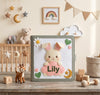 Personalized Rabbit Felt Quiet Book, Montessori Sensory Toy for Toddlers (10 Pages)